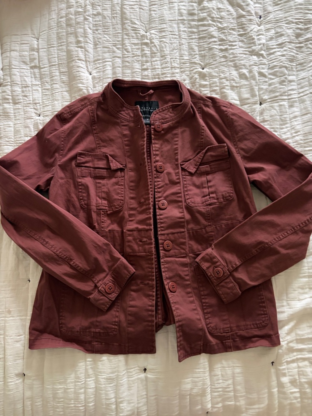 Sanctuary Button-Front Jacket in Rust Pink